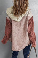 Load image into Gallery viewer, Snap Front Hooded Corduroy Shacket