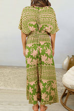 Load image into Gallery viewer, Floral Deep V Dolman Sleeve Split Maxi Dress