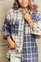 Load image into Gallery viewer, Plaid Dropped Shoulder Shirt Jacket