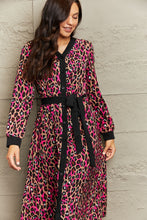Load image into Gallery viewer, V-Neck Tie Waist Printed Midi Dress