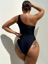 Load image into Gallery viewer, One-Shoulder Sleeveless One-Piece Swimsuit