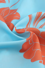 Load image into Gallery viewer, Printed V-Neck Drawstring Waist Dress