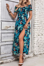 Load image into Gallery viewer, Floral Off-Shoulder Slit Dress