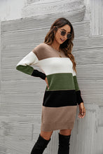 Load image into Gallery viewer, Striped Sweater Dress
