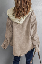 Load image into Gallery viewer, Snap Front Hooded Corduroy Shacket