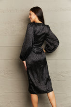 Load image into Gallery viewer, Leopard Surplice Neck Long Sleeve Dress