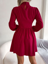 Load image into Gallery viewer, Cutout Turtleneck A-Line Mini Dress