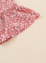 Load image into Gallery viewer, Leopard Round Neck Frill Trim Blouse