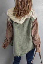 Load image into Gallery viewer, Snap Front Hooded Corduroy Shacket