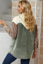 Load image into Gallery viewer, Snap Front Hooded Corduroy Shacket