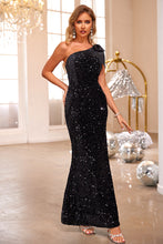 Load image into Gallery viewer, Sequin One Shoulder Sleeveless Dress