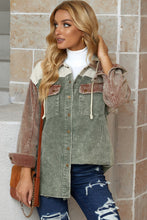 Load image into Gallery viewer, Snap Front Hooded Corduroy Shacket