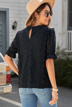 Load image into Gallery viewer, Lace V-Neck Flounce Sleeve Top
