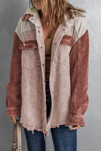Load image into Gallery viewer, Snap Front Hooded Corduroy Shacket