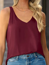 Load image into Gallery viewer, V-Neck Ruched Detail Tank