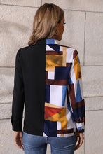 Load image into Gallery viewer, Contrast Printed Long Sleeve Collared Neck Shirt