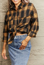 Load image into Gallery viewer, Plaid Dropped Shoulder Shirt