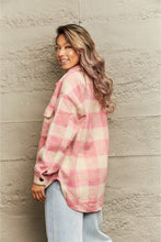 Load image into Gallery viewer, Plaid Collared Neck Button Down Jacket