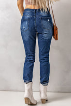 Load image into Gallery viewer, Distressed High Waist Jeans with Pockets