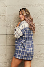 Load image into Gallery viewer, Plaid Dropped Shoulder Shirt Jacket