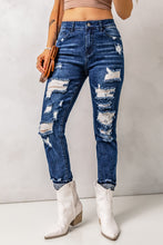 Load image into Gallery viewer, Distressed High Waist Jeans with Pockets