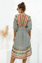 Load image into Gallery viewer, Printed Bohemian V Neck Dress