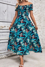 Load image into Gallery viewer, Floral Off-Shoulder Slit Dress