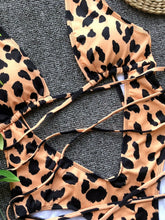 Load image into Gallery viewer, Lace-Up Backless Plunge One-Piece Swimwear