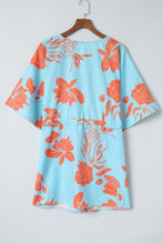 Load image into Gallery viewer, Printed V-Neck Drawstring Waist Dress