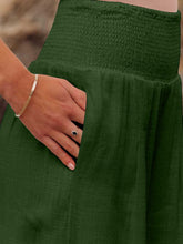 Load image into Gallery viewer, Full Size Smocked Waist Wide Leg Pants