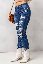 Load image into Gallery viewer, Distressed High Waist Jeans with Pockets