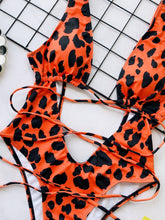 Load image into Gallery viewer, Lace-Up Backless Plunge One-Piece Swimwear