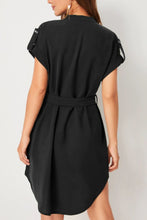 Load image into Gallery viewer, Tied Notched Short Sleeve Dress