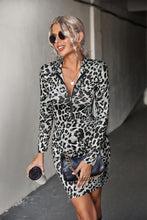 Load image into Gallery viewer, Leopard Half-Zip Mini Dress