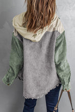 Load image into Gallery viewer, Snap Front Hooded Corduroy Shacket