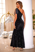 Load image into Gallery viewer, Sequin One Shoulder Sleeveless Dress