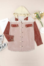 Load image into Gallery viewer, Snap Front Hooded Corduroy Shacket
