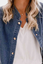Load image into Gallery viewer, Shoulder Detail Denim Button Down Shirt