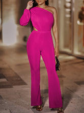 Load image into Gallery viewer, Cutout One-Shoulder Jumpsuit
