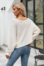 Load image into Gallery viewer, Boat Neck Horizontal Ribbing Dolman Sleeve Sweater
