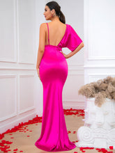 Load image into Gallery viewer, Asymmetrical Gathered Detail Backless Dress
