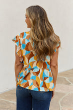 Load image into Gallery viewer, And The Why Full Size Printed Ruffle Baby Doll Top
