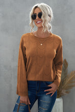 Load image into Gallery viewer, Openwork Flare Sleeve Pullover Sweater
