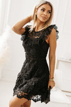 Load image into Gallery viewer, Round Neck Cap Sleeve Lace Mini Dress
