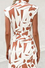 Load image into Gallery viewer, Printed Cap Sleeve Tie Waist Dress
