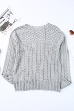 Load image into Gallery viewer, Openwork Scalloped Trim Knit Top
